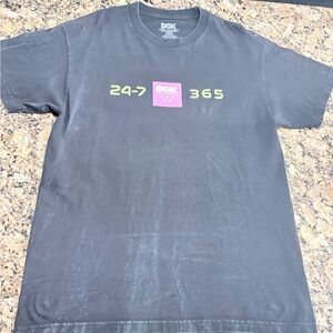 DGK Black Tee with Pink and Yellow Accents